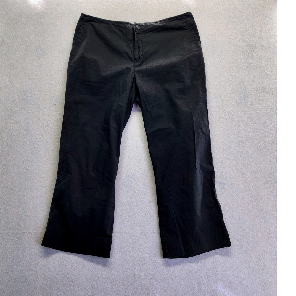 SO Stretch Black Mid Rise Cropped Straight Leg Pants Size 7